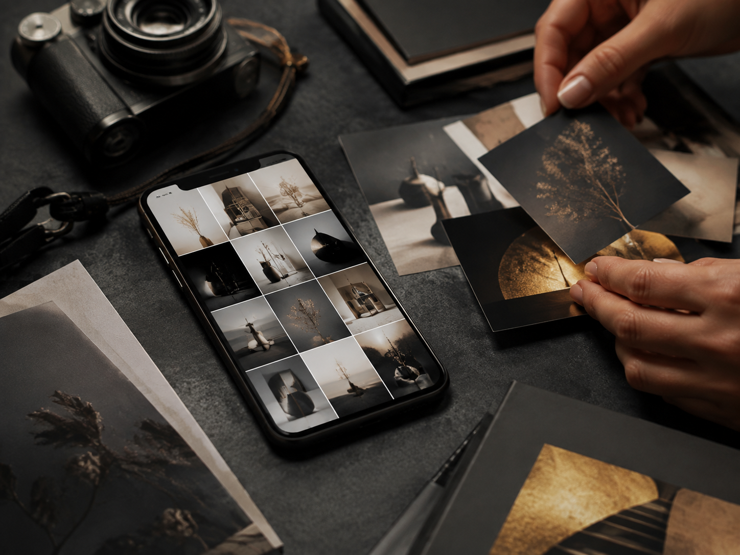 Creative content planning on a studio desk